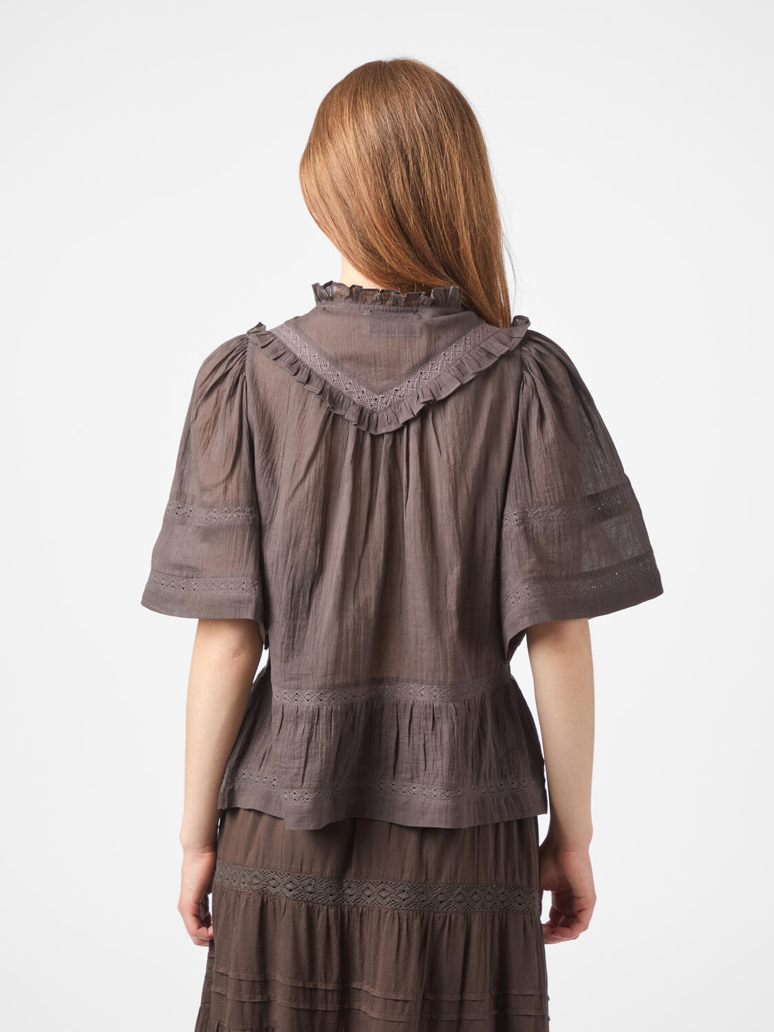 Evienne S Voile top - mørkebrun